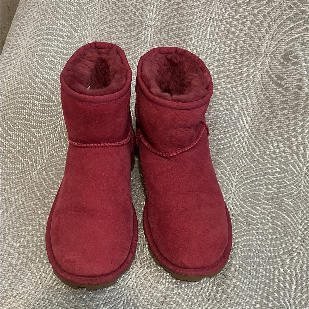 UGG Deep Red Cozy Boots